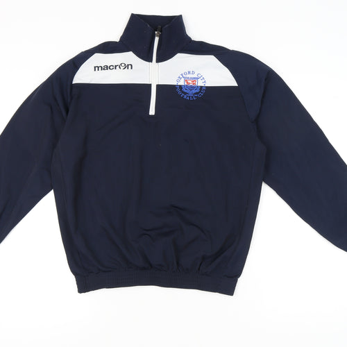 Macron Men's Blue 1/2 Zip Sweatshirt M