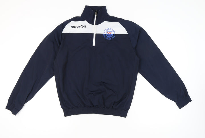 Macron Men's Blue 1/2 Zip Sweatshirt M