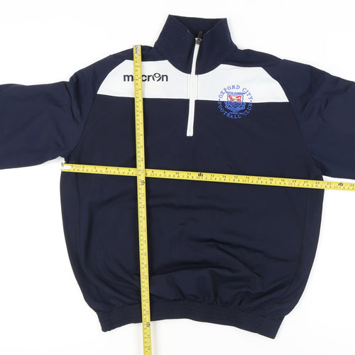 Macron Men's Blue 1/2 Zip Sweatshirt M