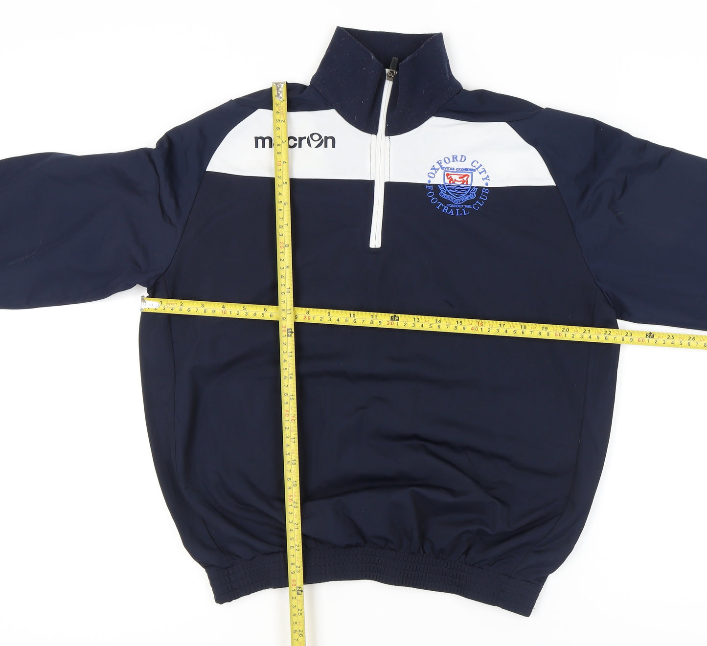 Macron Men's Blue 1/2 Zip Sweatshirt M
