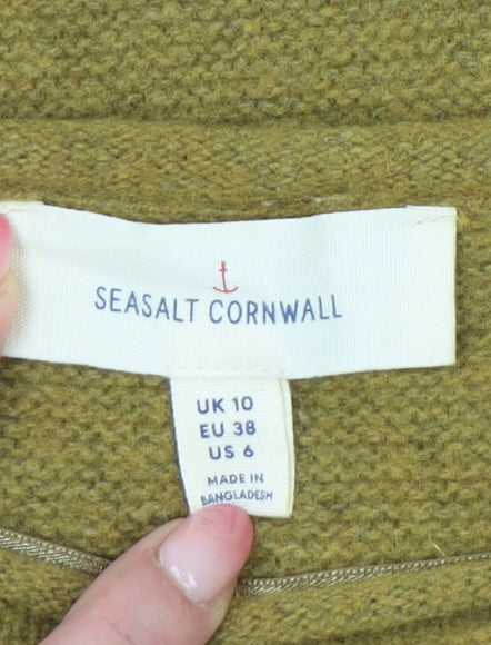 Seasalt Cornwall Women's Brown Wool Jumper Size 10