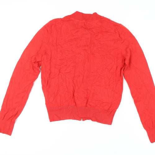 Red Herring Women's Full Zip Jumper - Red Size 12