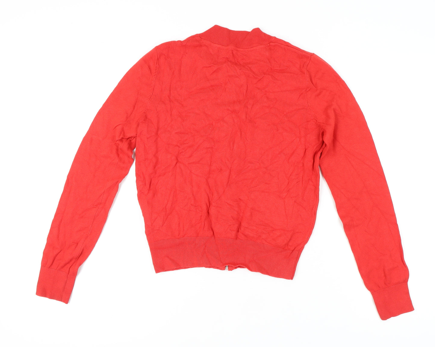 Red Herring Women's Full Zip Jumper - Red Size 12