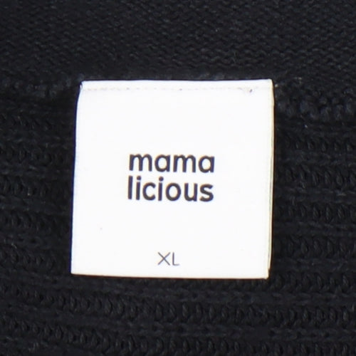 MAMALICIOUS Black Knit Jumper, Women XL
