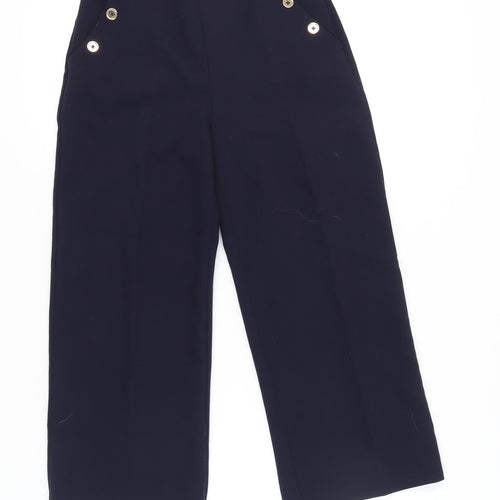 Forever New Women's Blue Straight Trousers, Size 8