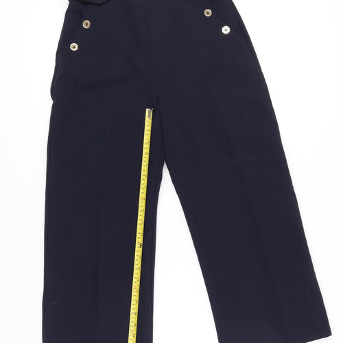 Forever New Women's Blue Straight Trousers, Size 8