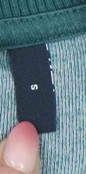 ASOS DESIGN Men's S Green Henley T-Shirt Solid