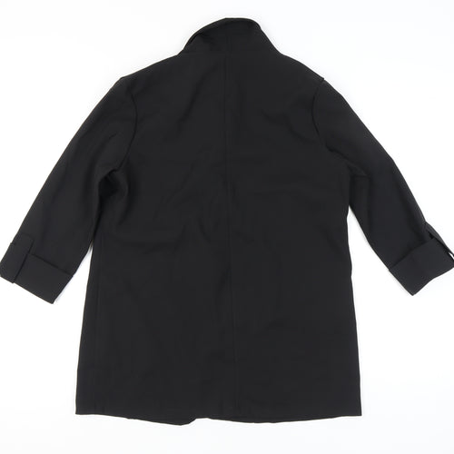 PrettyLittleThing Women's Black Blazer UK 8 Mid-Length