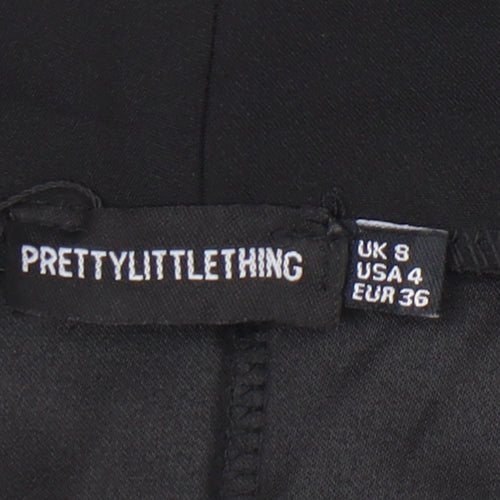 PrettyLittleThing Women's Black Blazer UK 8 Mid-Length