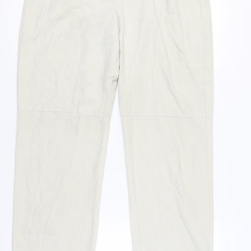 Louis Charles Women's Ivory Trousers Size 16 Polyester