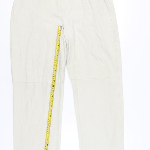 Louis Charles Women's Ivory Trousers Size 16 Polyester