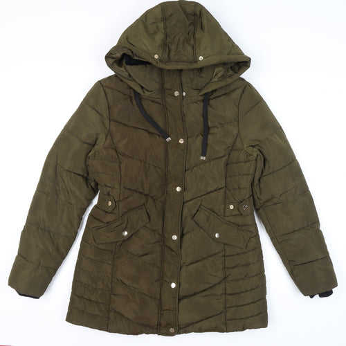 Nutmeg Women's Green Puffer Jacket Size 10