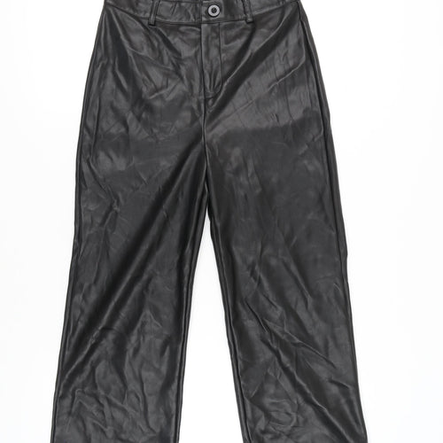 Primark Girls Black Faux Leather Dress Pants 13-14 Years