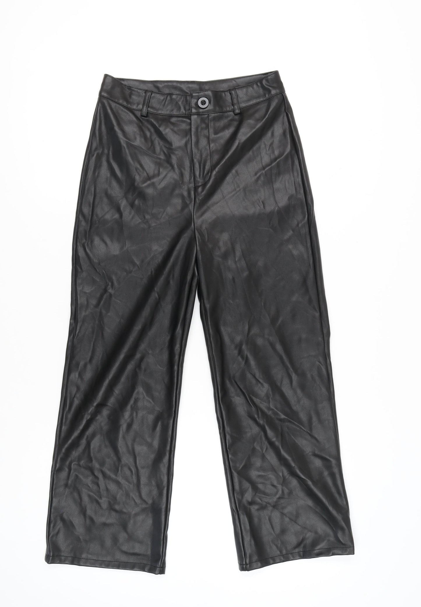 Primark Girls Black Faux Leather Dress Pants 13-14 Years