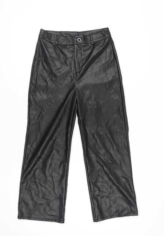 Primark Girls Black Faux Leather Dress Pants 13-14 Years