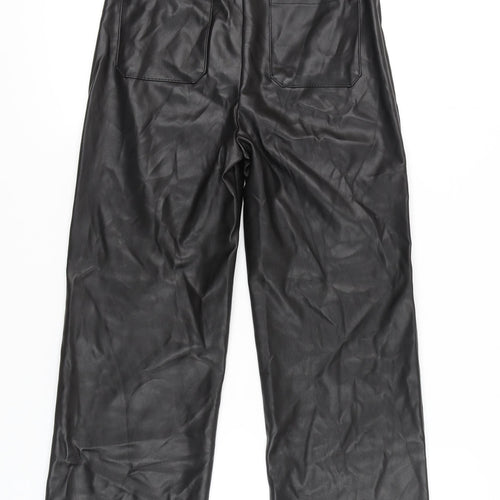 Primark Girls Black Faux Leather Dress Pants 13-14 Years
