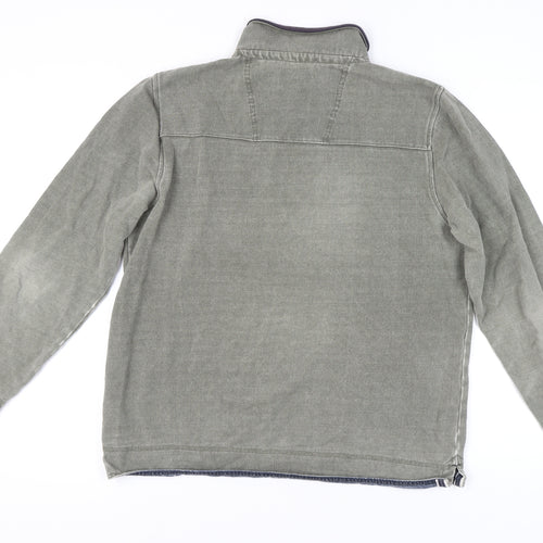 Crew Clothing Men's Grey Sweatshirt, Size L, High Neck, Logo