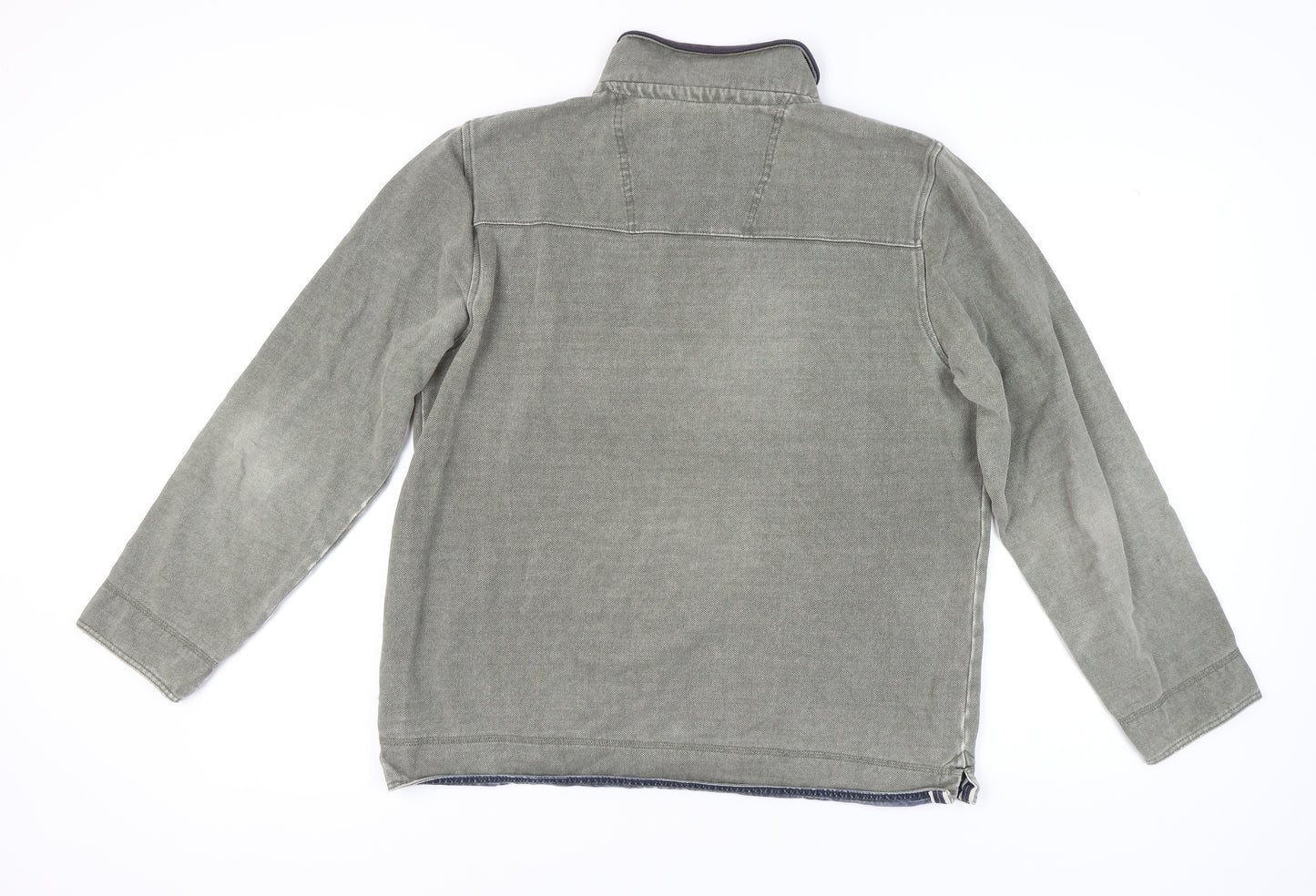 Crew Clothing Men's Grey Sweatshirt, Size L, High Neck, Logo