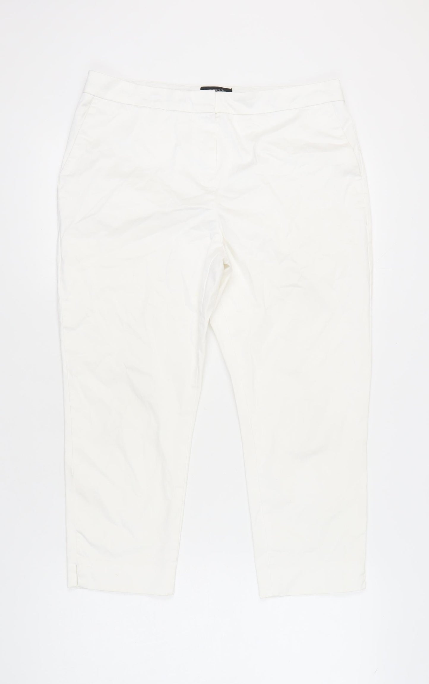 Marks and Spencer Women's White Trousers Size 14