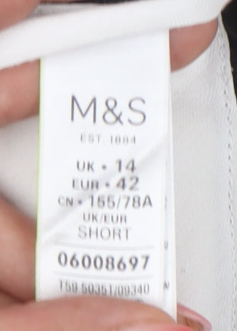 Marks and Spencer Women's White Trousers Size 14