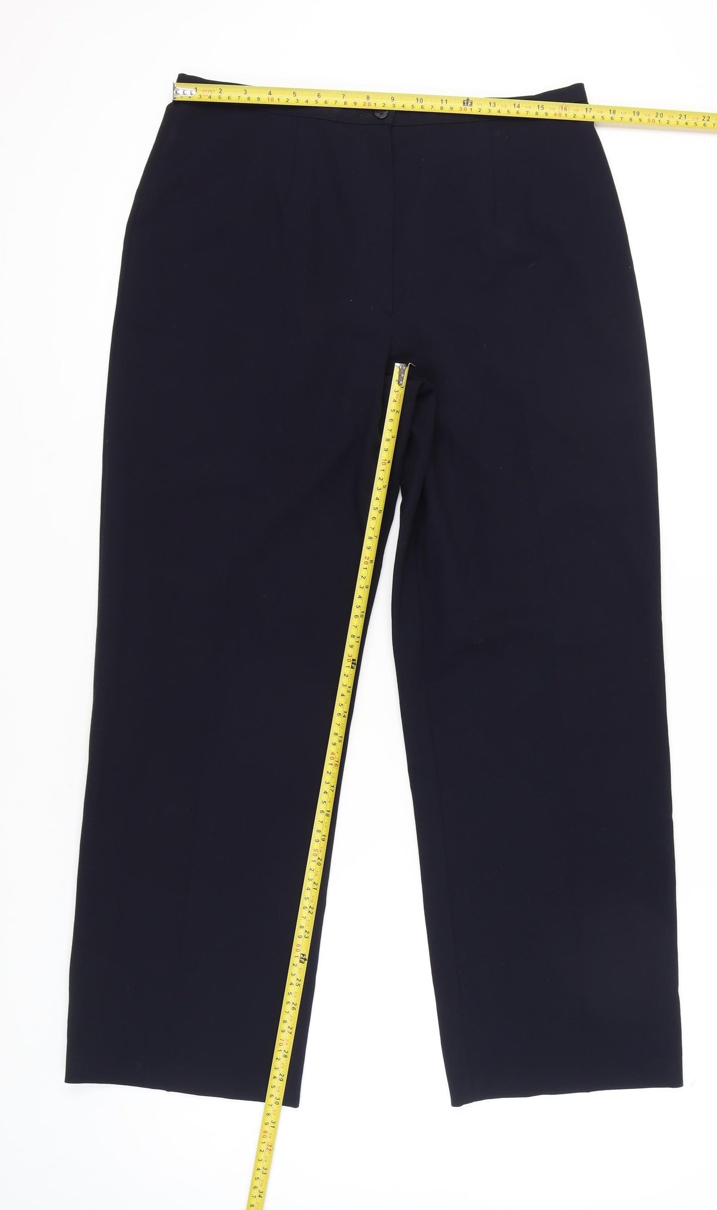 Marks and Spencer Women's Navy Trousers Size 18