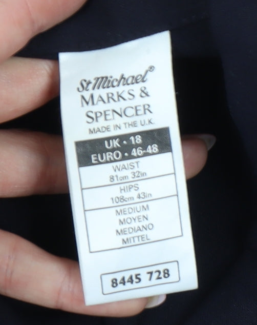 Marks and Spencer Women's Navy Trousers Size 18
