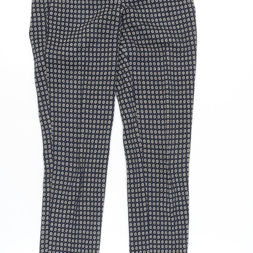 Theory Women's Blue Geometric Dress Pants 2XS