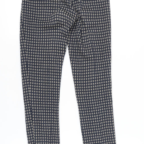 Theory Women's Blue Geometric Dress Pants 2XS