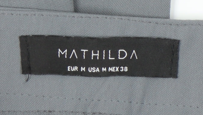 Mathilda Women's Grey Wide-Leg Trousers Size 10