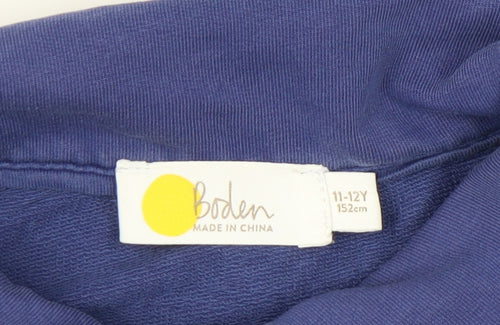 Boden Girls Blue Jumpsuit 11-12 Years, Cotton Blend, Elastic Waist