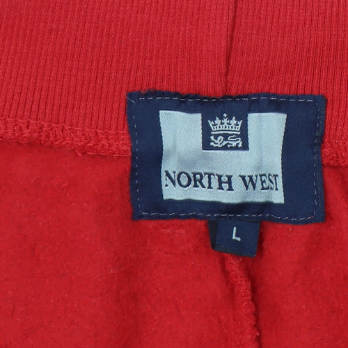 North West Red Jogger Trousers L Unisex with Logo