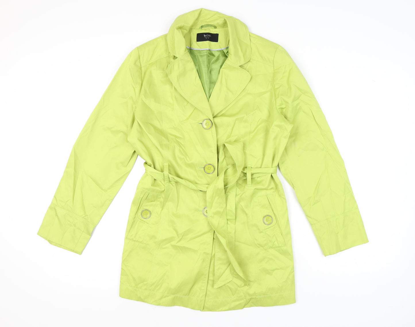 BHS Women's Green Trench Coat Size 16