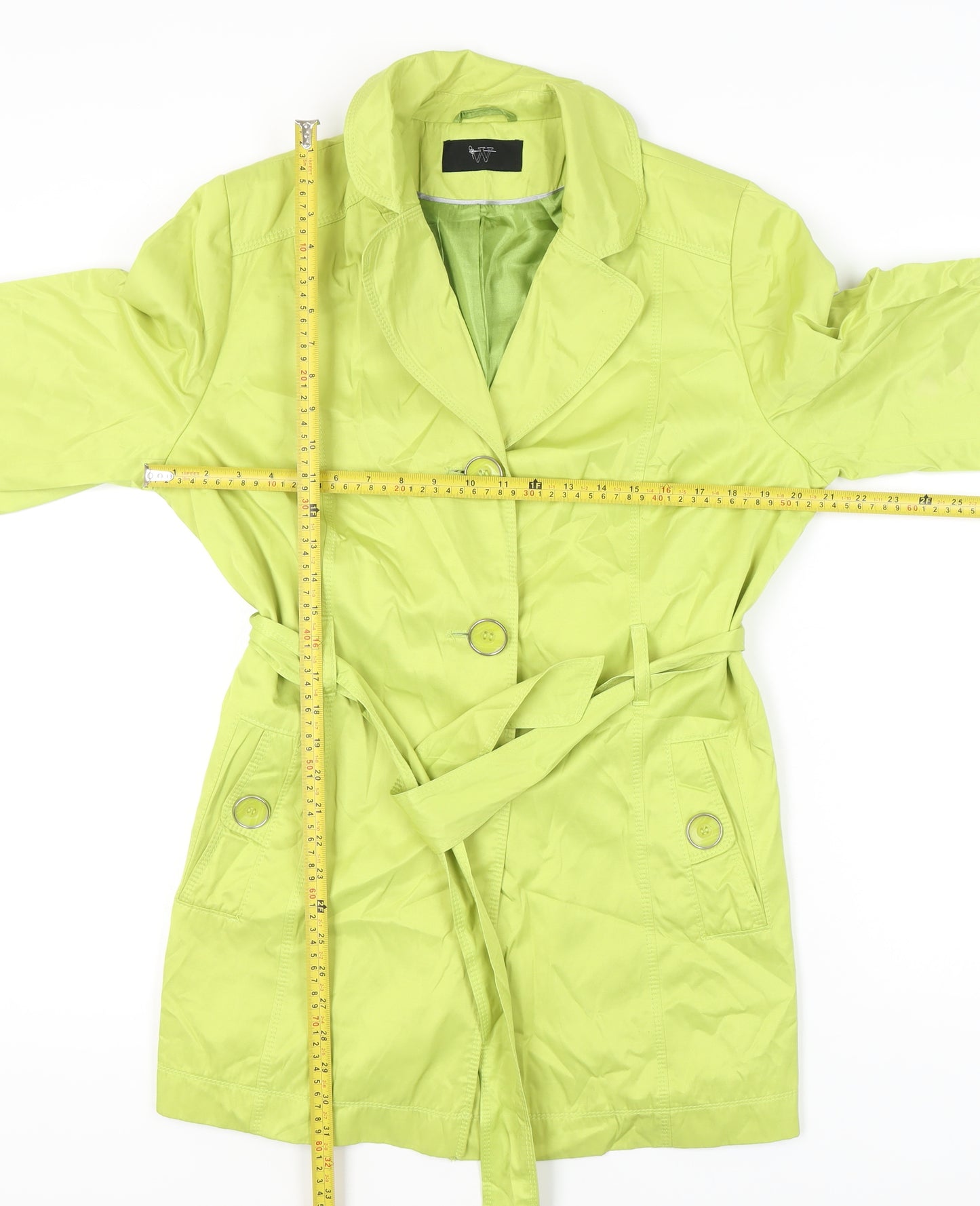 BHS Women's Green Trench Coat Size 16