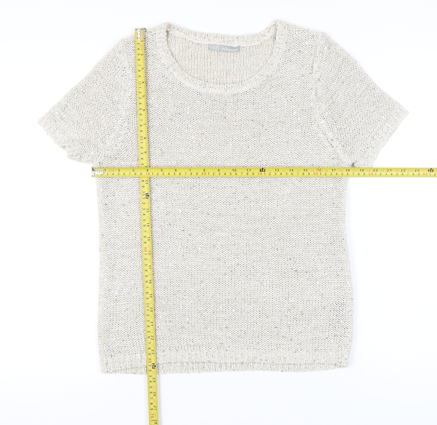 Marks and Spencer Women's Ivory Pullover Jumper, Size 14