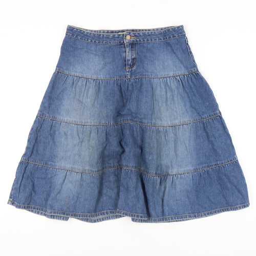 Rocha John Rocha Blue Denim Peasant Skirt Size 12 Women