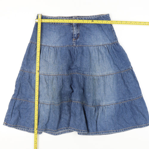 Rocha John Rocha Blue Denim Peasant Skirt Size 12 Women