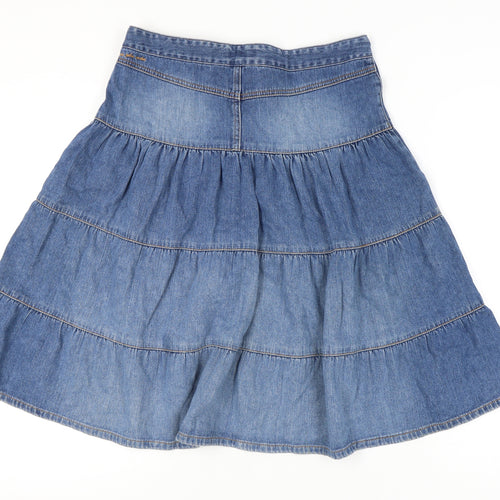 Rocha John Rocha Blue Denim Peasant Skirt Size 12 Women
