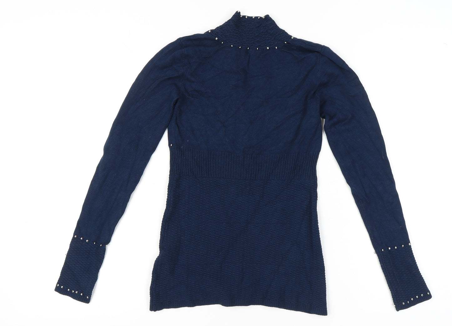 Cache Women's Blue XS Studded Long Sleeve Jumper