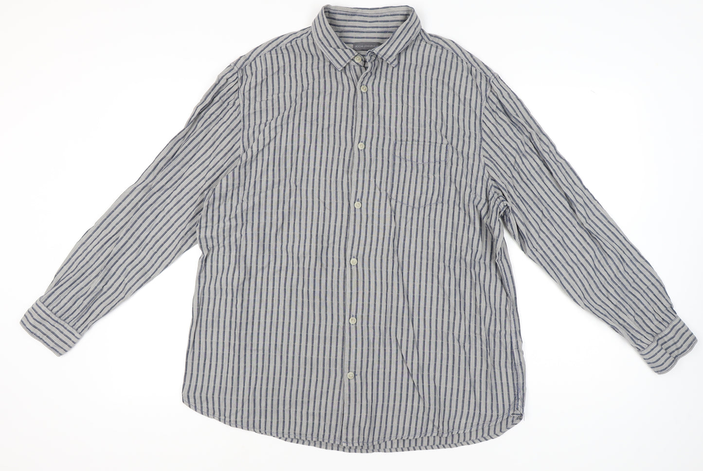 Rocha John Rocha Men's Striped XL Casual Shirt