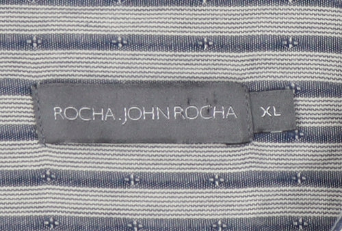 Rocha John Rocha Men's Striped XL Casual Shirt