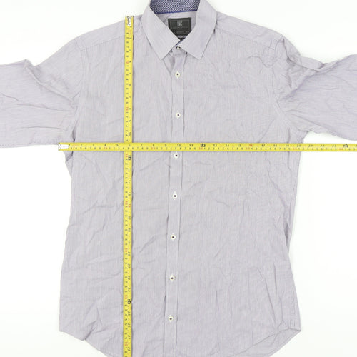 Marks and Spencer Men's Striped Shirt, M, Multicoloured