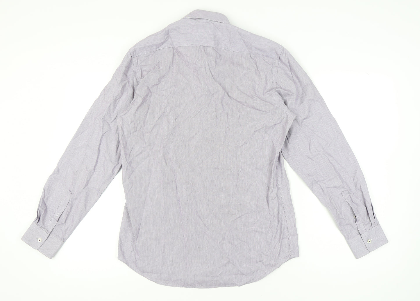 Marks and Spencer Men's Striped Shirt, M, Multicoloured