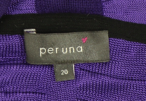 Marks and Spencer Women's Purple Open Front Cardigan Size 20