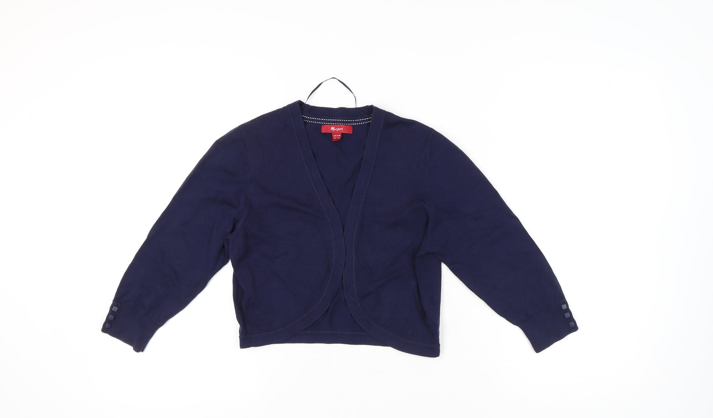Monsoon Women's Blue Cardigan, Size 14, Cotton Blend
