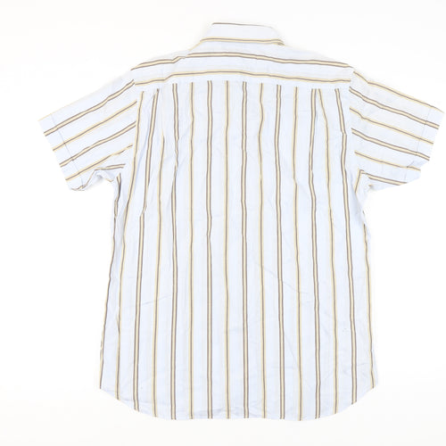 Linea Men's Multicoloured Striped Cotton Shirt L