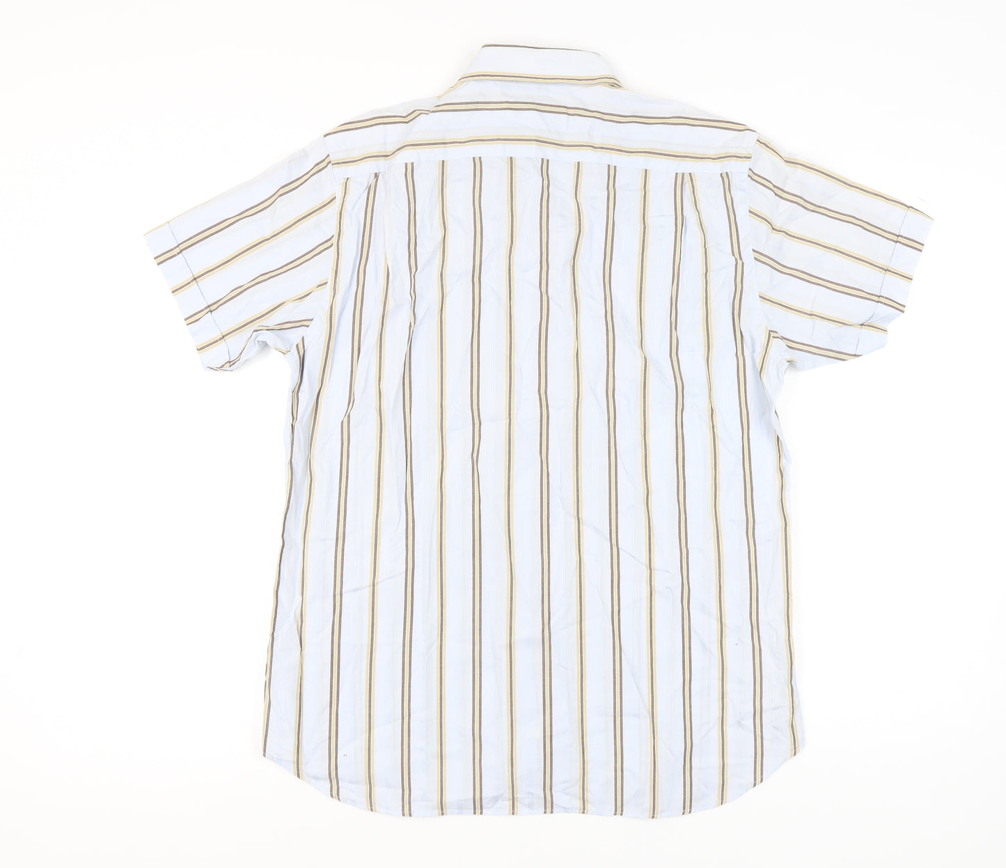 Linea Men's Multicoloured Striped Cotton Shirt L