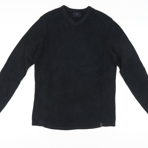 Next Men's Black Cotton Pullover Jumper - Size L