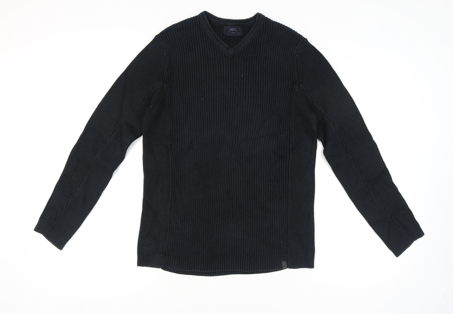 Next Men's Black Cotton Pullover Jumper - Size L
