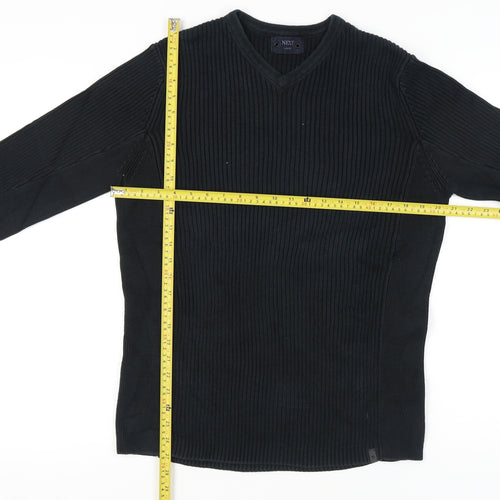Next Men's Black Cotton Pullover Jumper - Size L