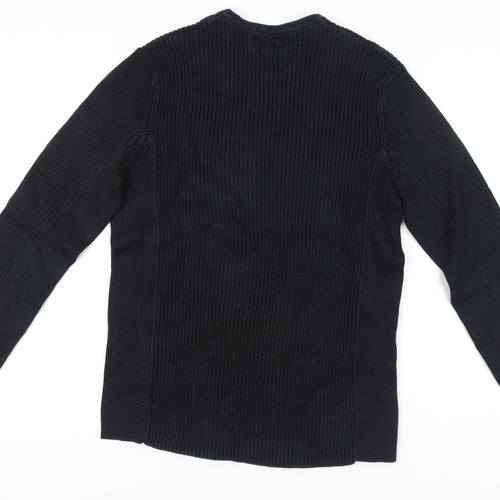 Next Men's Black Cotton Pullover Jumper - Size L